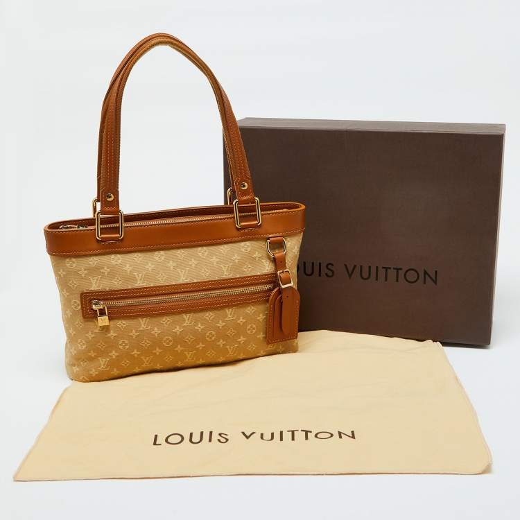 Pre Owned Louis Vuitton Beige Monogram Mini Lin Lucille PM TST Bag
