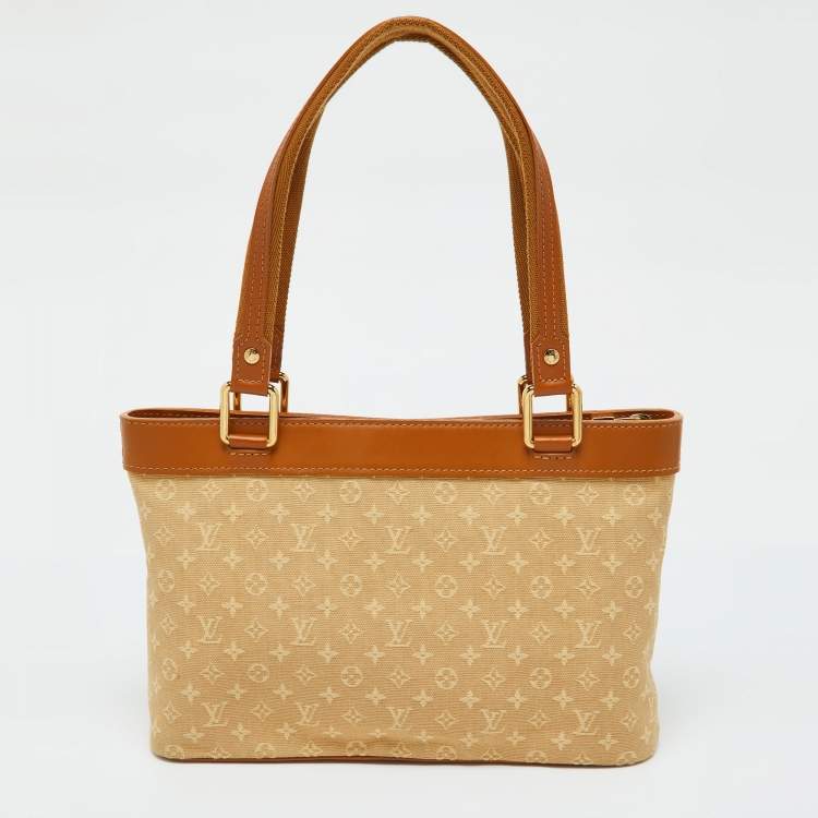 Pre Owned Louis Vuitton Beige Monogram Mini Lin Lucille PM TST Bag