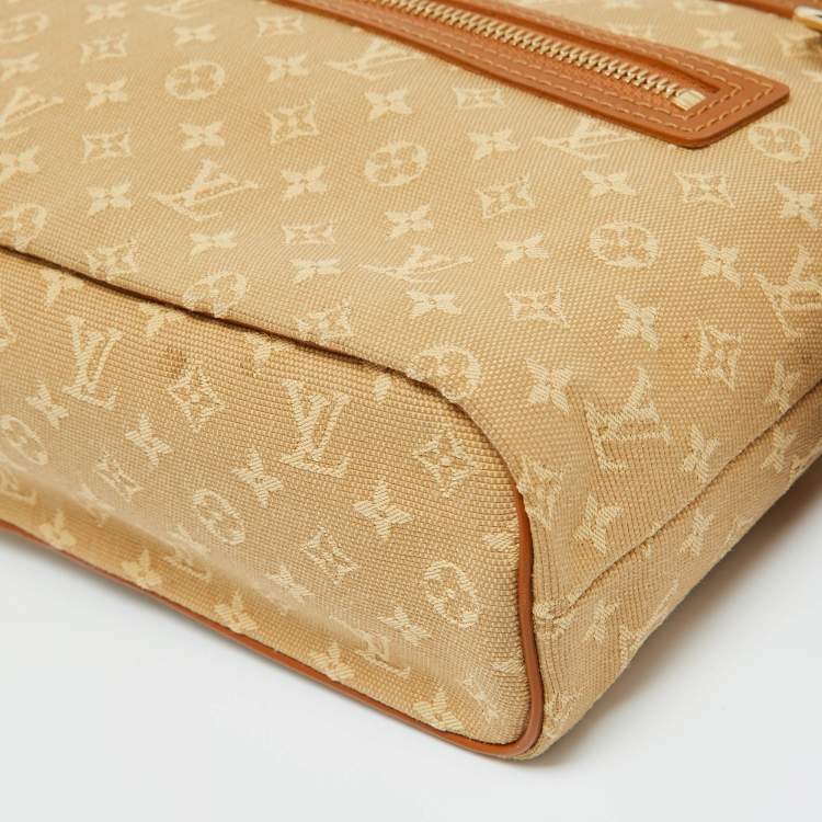 Pre Owned Louis Vuitton Beige Monogram Mini Lin Lucille PM TST Bag