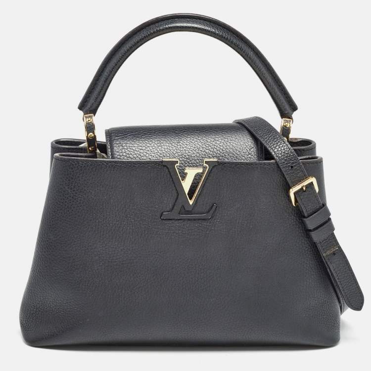 Pre Owned Louis Vuitton Black Taurillon Leather Capucines PM Bag