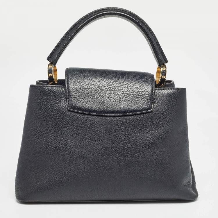 Pre Owned Louis Vuitton Black Taurillon Leather Capucines PM Bag