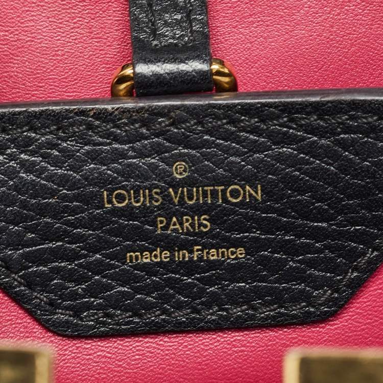 Pre Owned Louis Vuitton Black Taurillon Leather Capucines PM Bag