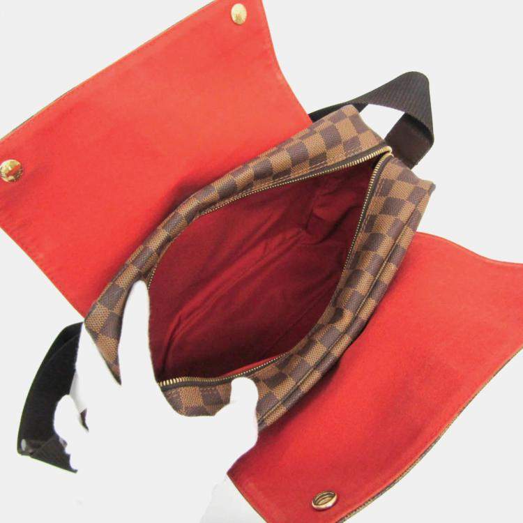 Pre Owned Louis Vuitton Brown Damier Ebene Naviglio Messenger Bag