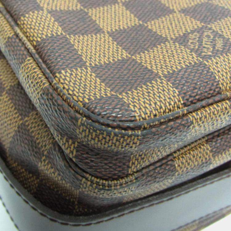 Pre Owned Louis Vuitton Brown Damier Ebene Naviglio Messenger Bag