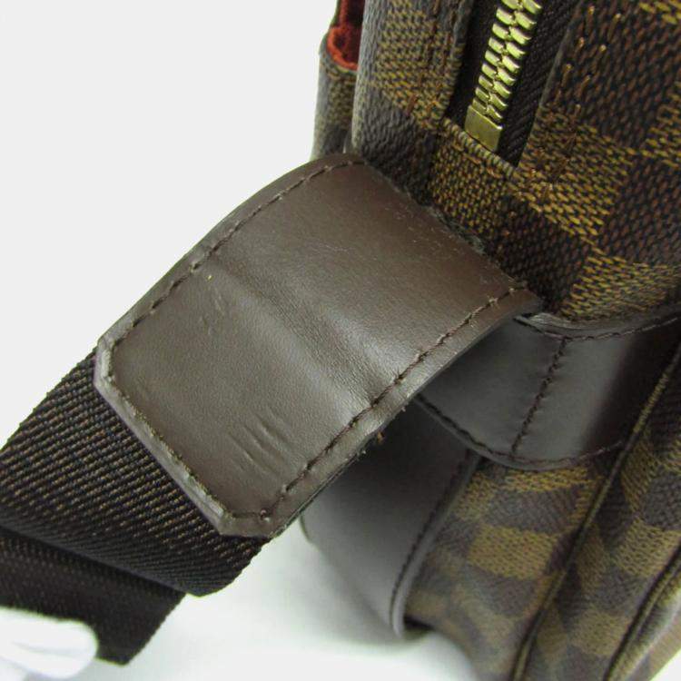 Pre Owned Louis Vuitton Brown Damier Ebene Naviglio Messenger Bag