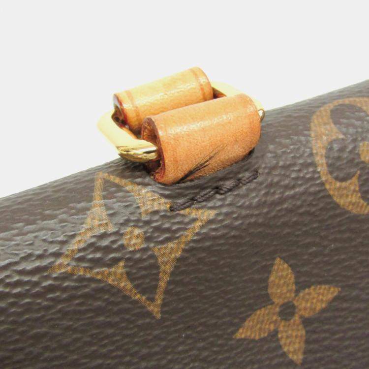 Pre Owned Louis Vuitton Brown/Red Monogram Marignan Shoulder Bag 