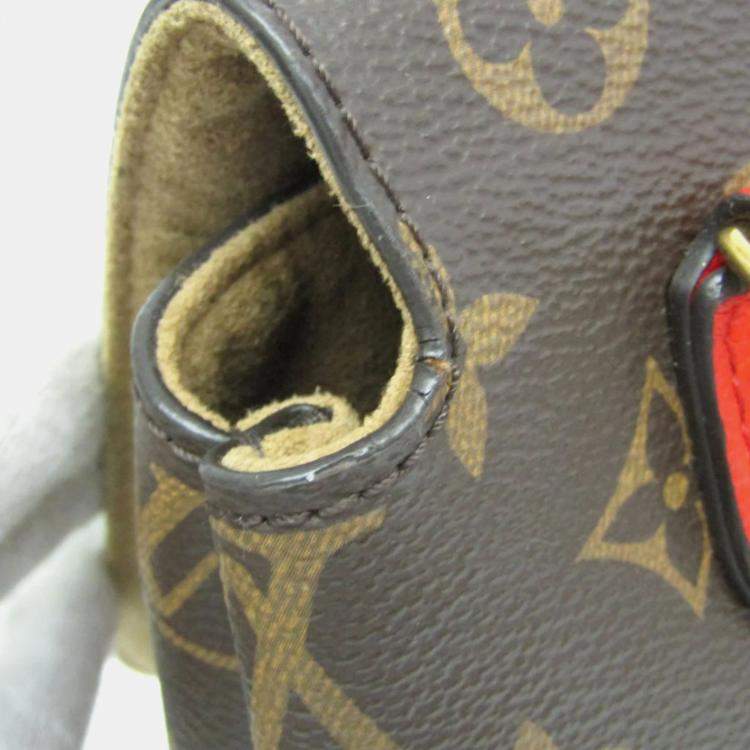 Pre Owned Louis Vuitton Brown/Red Monogram Marignan Shoulder Bag 