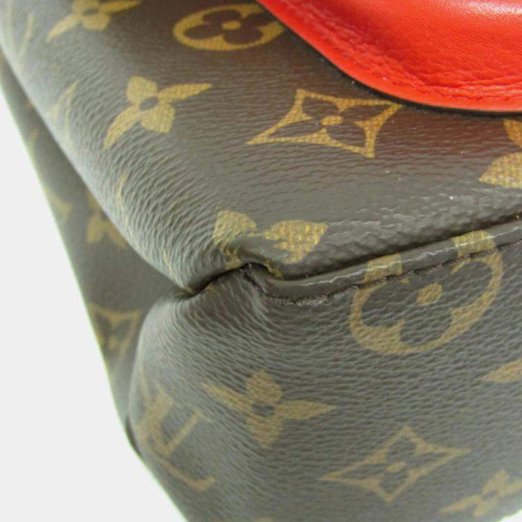Pre Owned Louis Vuitton Brown/Red Monogram Marignan Shoulder Bag 