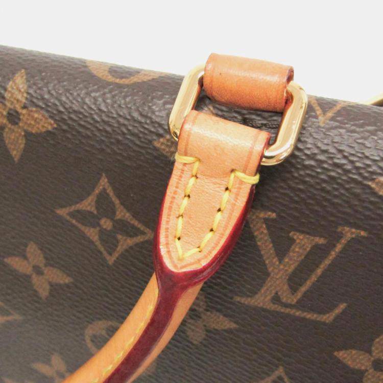 Pre Owned Louis Vuitton Brown/Red Monogram Marignan Shoulder Bag 