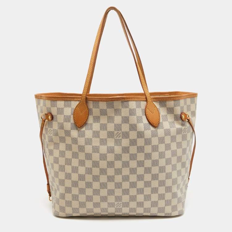 Pre Owned Louis Vuitton Damier Azur Canvas Neverfull MM Bag