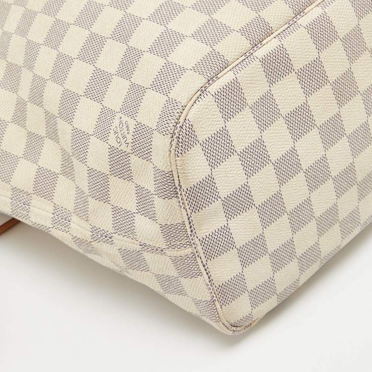 Pre Owned Louis Vuitton Damier Azur Canvas Neverfull MM Bag