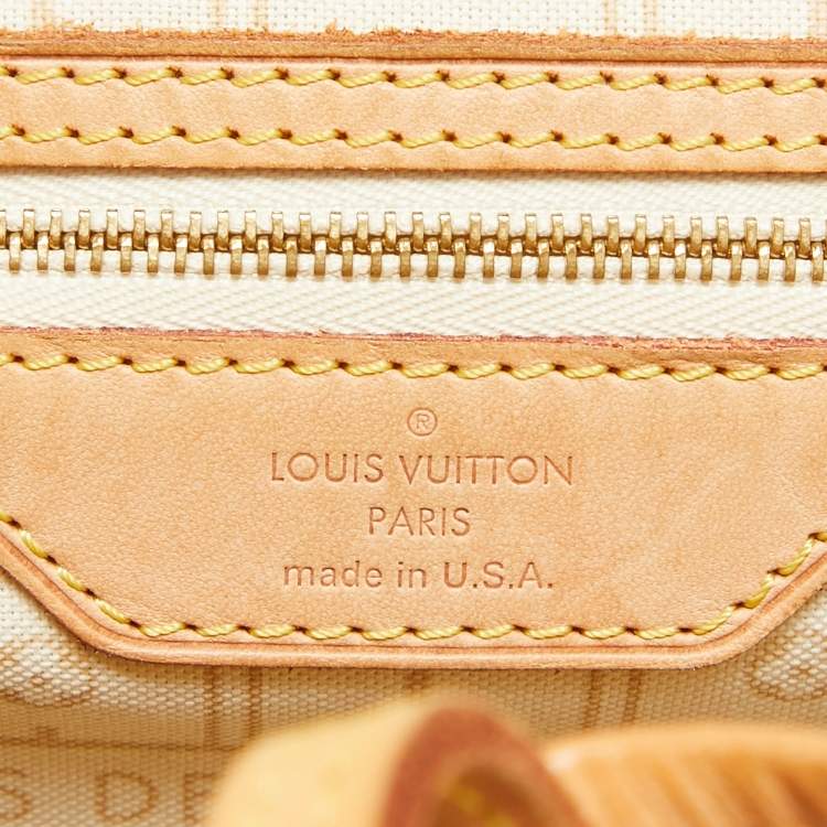 Pre Owned Louis Vuitton Damier Azur Canvas Neverfull MM Bag
