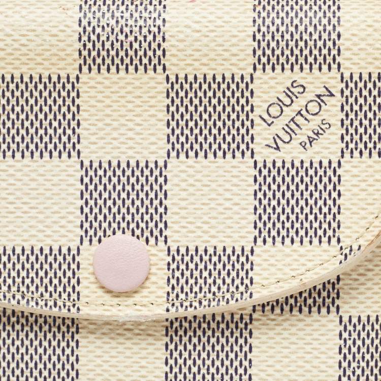 Pre Owned Louis Vuitton Damier Azur Canvas Rosalie Coin Purse
