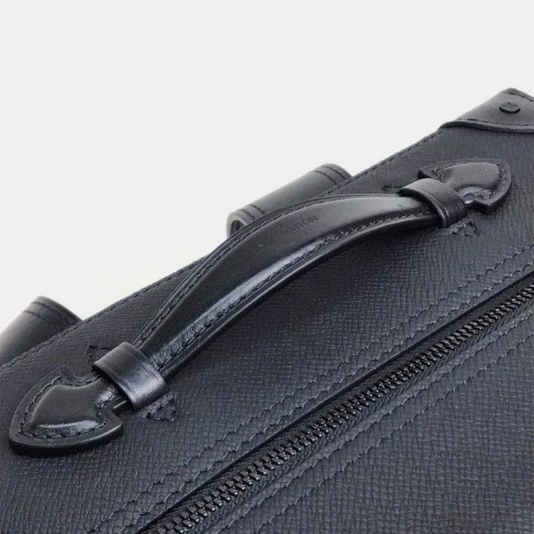 Pre Owned Louis Vuitton Black Leather Taiga Rainbow Backpack