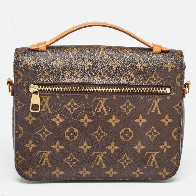 Pre Owned Louis Vuitton Monogram Canvas Pochette Metis Bag
