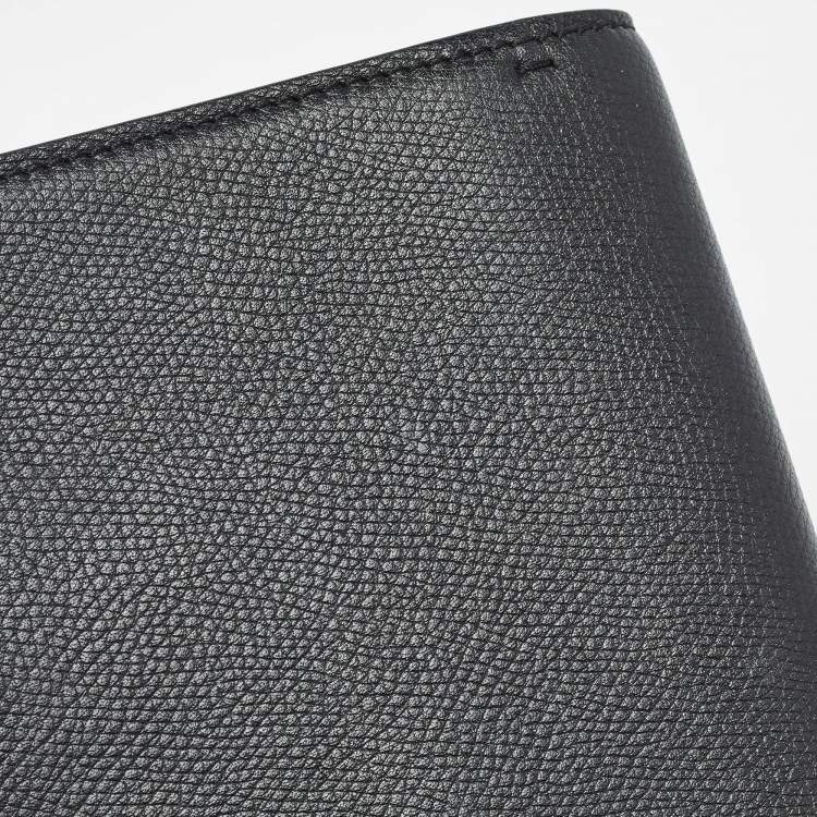 Pre Owned Louis Vuitton Black Leather VSling Flap Clutch