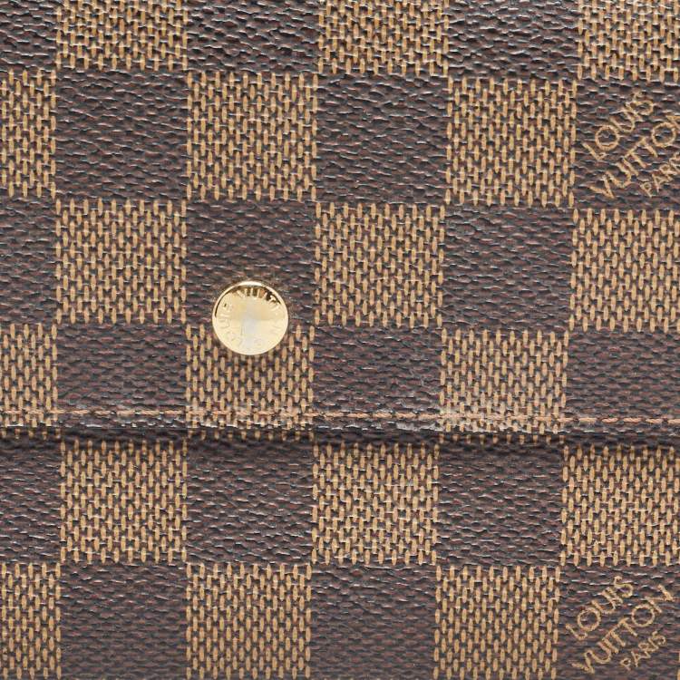 Pre Owned Louis Vuitton Damier Ebene Canvas Sarah Wallet