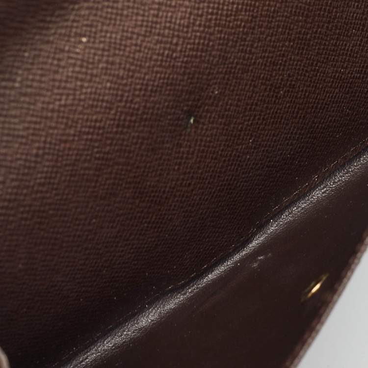 Pre Owned Louis Vuitton Damier Ebene Canvas Sarah Wallet