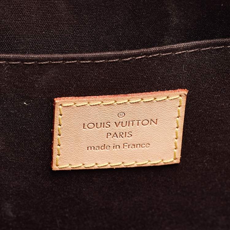 Pre Owned Louis Vuitton Amarante Monogram Vernis Roxbury Drive Bag