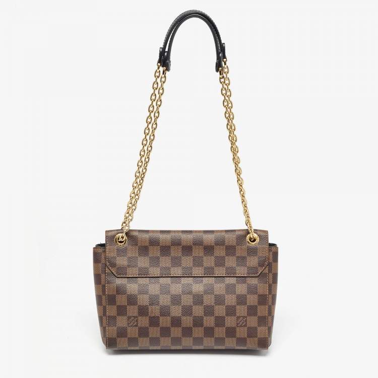 Pre Owned Louis Vuitton Black Damier Ebene Canvas Vavin PM Bag