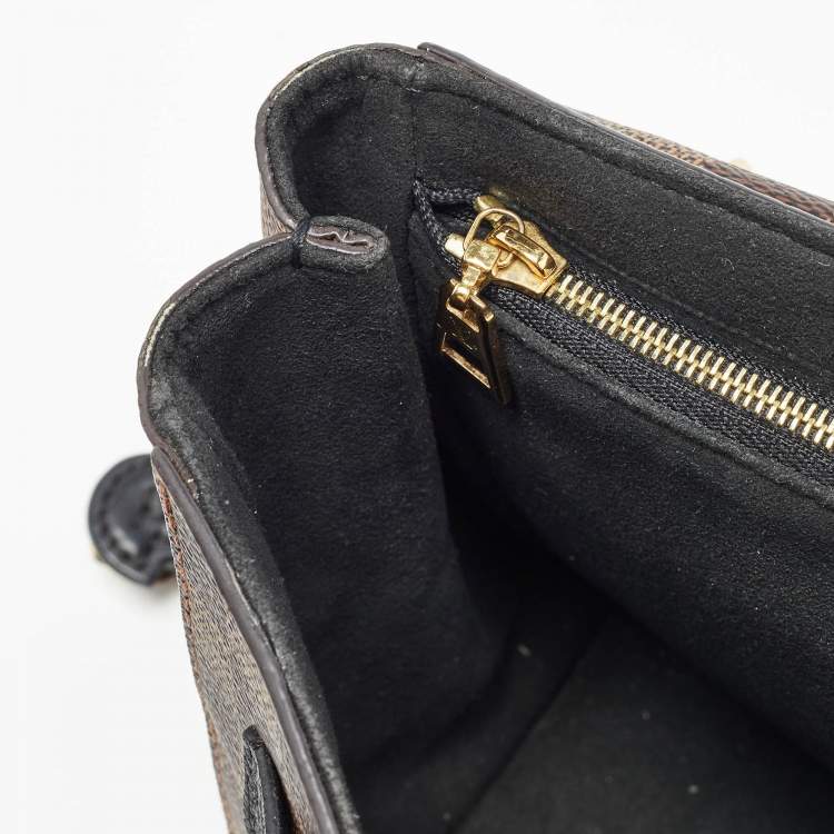 Pre Owned Louis Vuitton Black Damier Ebene Canvas Vavin PM Bag