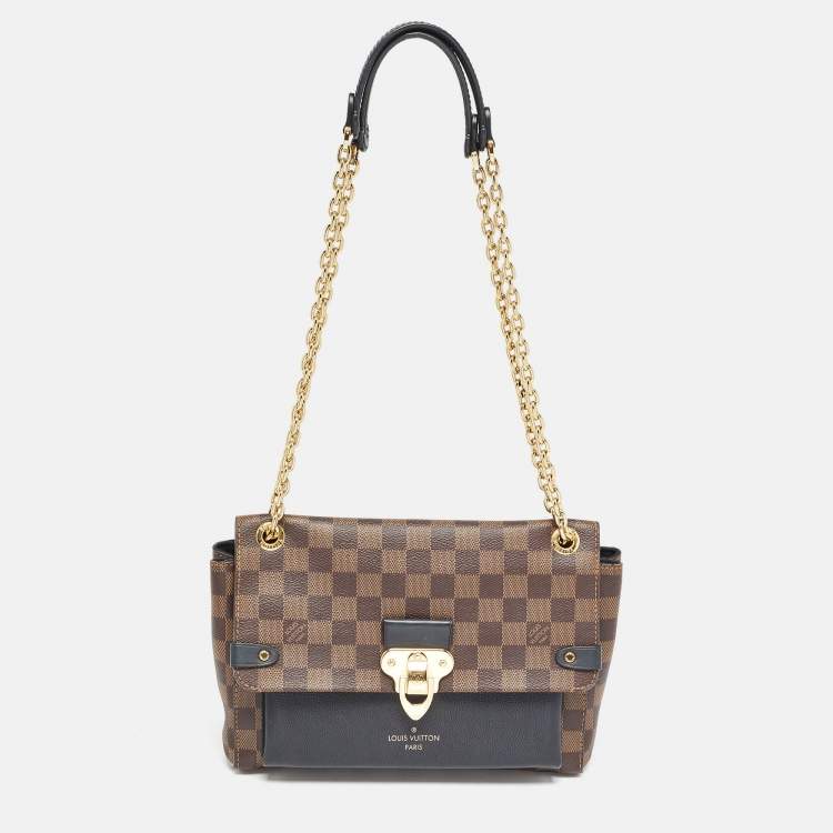 Pre Owned Louis Vuitton Black Damier Ebene Canvas Vavin PM Bag