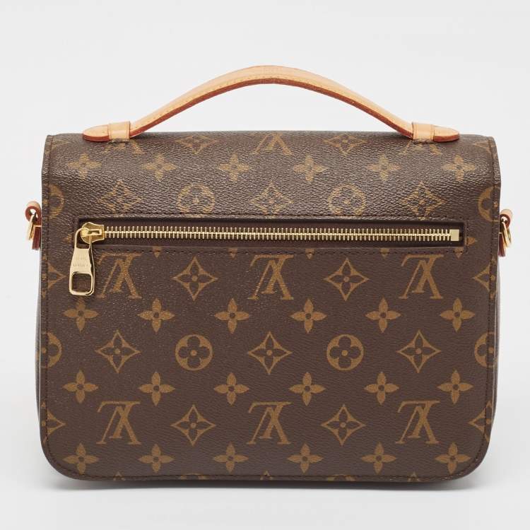 Pre Owned Louis Vuitton Monogram Canvas Pochette Metis Bag