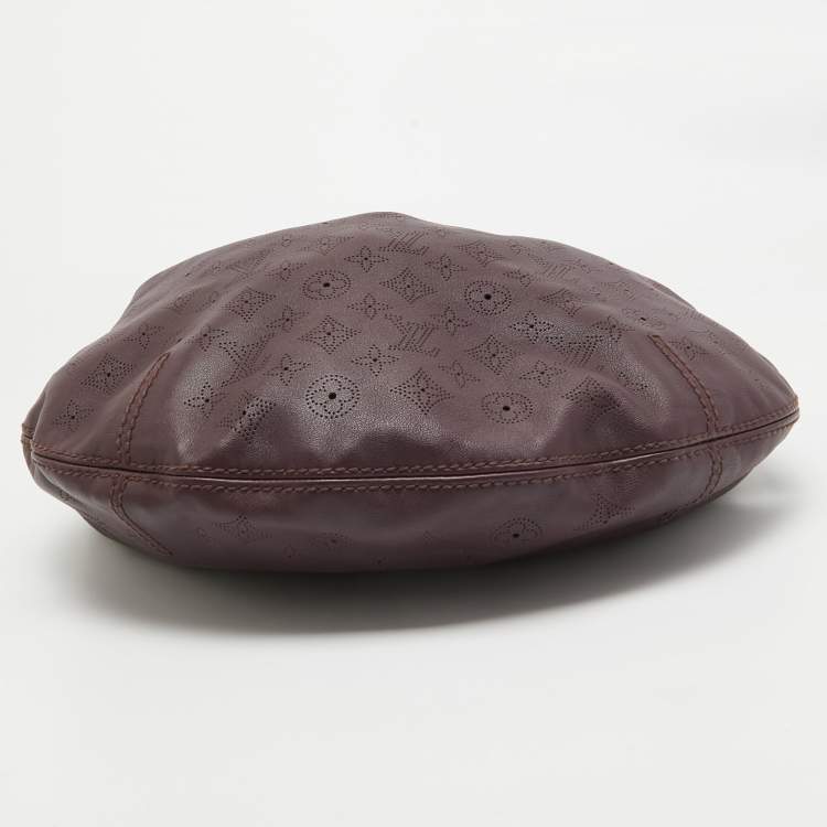Pre Owned Louis Vuitton Aubergine Monogram Mahina Leather Onatah GM Bag