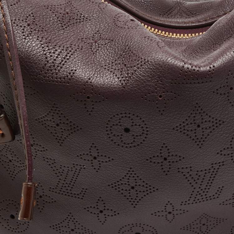 Pre Owned Louis Vuitton Aubergine Monogram Mahina Leather Onatah GM Bag
