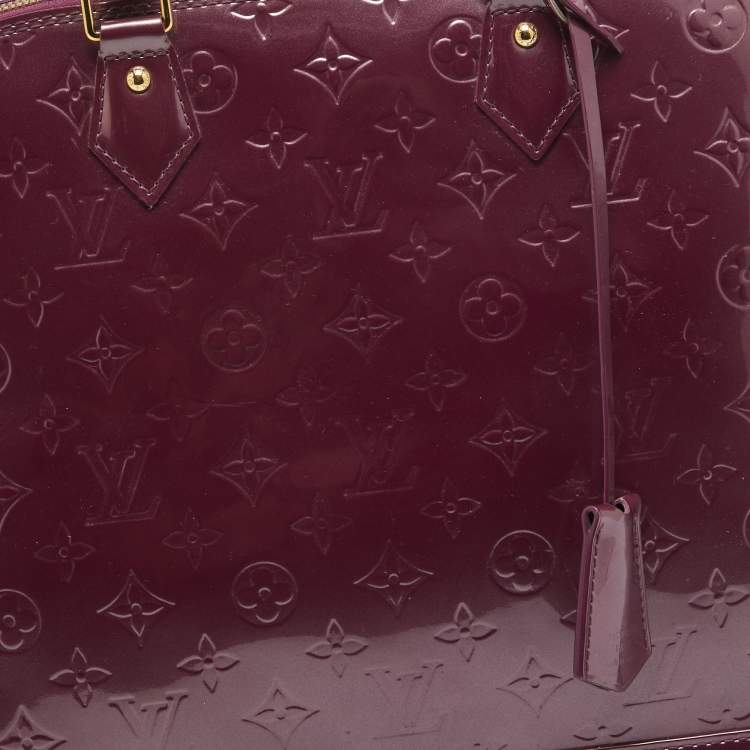 Pre Owned Louis Vuitton Violette Monogram Vernis Alma GM Bag