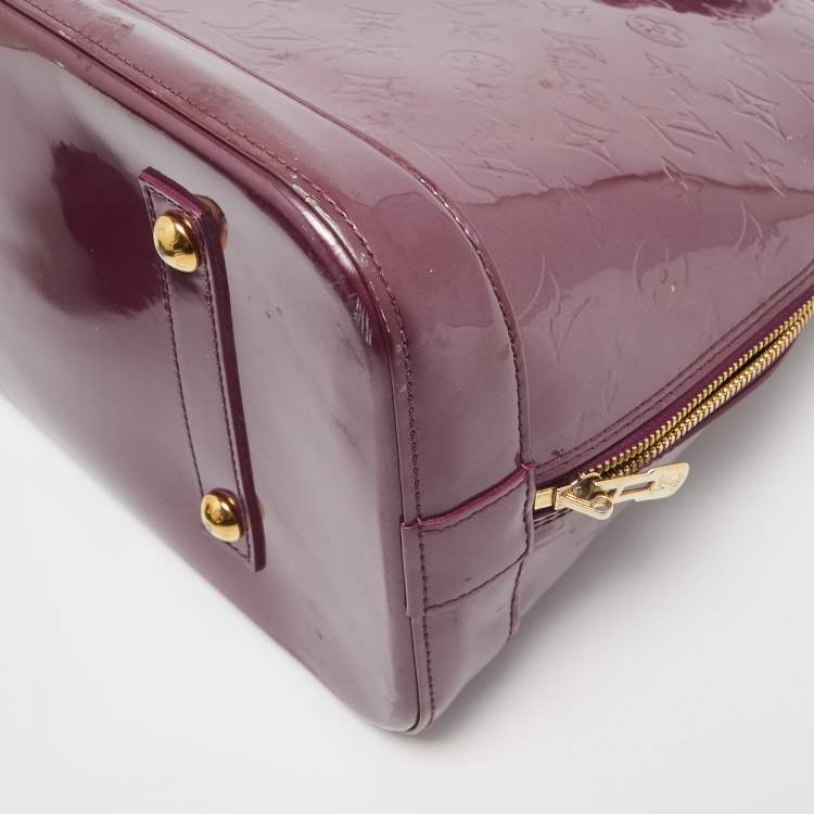 Pre Owned Louis Vuitton Violette Monogram Vernis Alma GM Bag