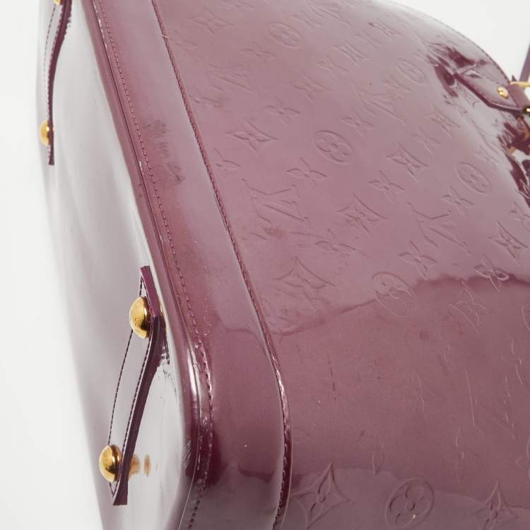 Pre Owned Louis Vuitton Violette Monogram Vernis Alma GM Bag
