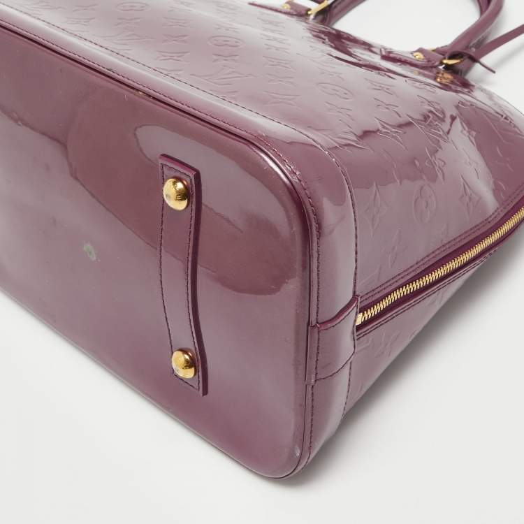 Pre Owned Louis Vuitton Violette Monogram Vernis Alma GM Bag