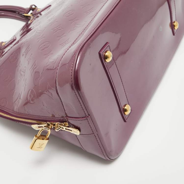 Pre Owned Louis Vuitton Violette Monogram Vernis Alma GM Bag