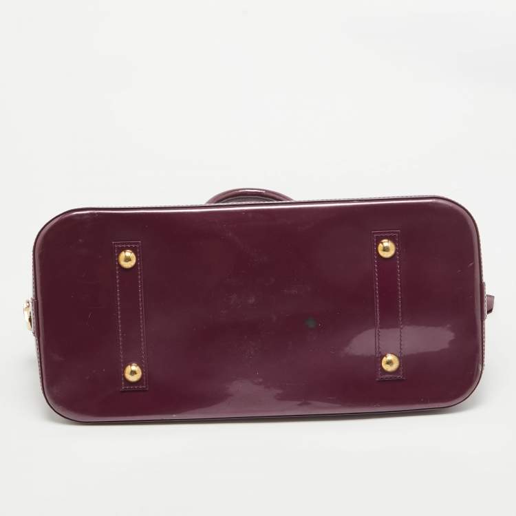 Pre Owned Louis Vuitton Violette Monogram Vernis Alma GM Bag