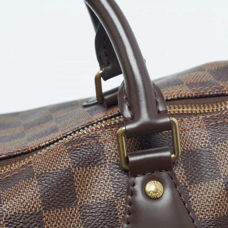 Pre Owned Louis Vuitton Damier Ebene Canvas Speedy Bandouliere 30 Bag
