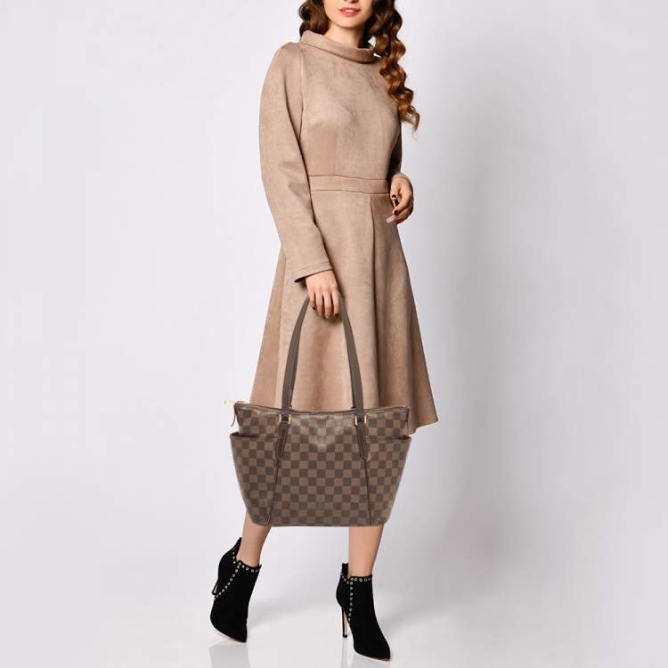 Pre Owned Louis Vuitton Damier Ebene Canvas Totally PM Bag