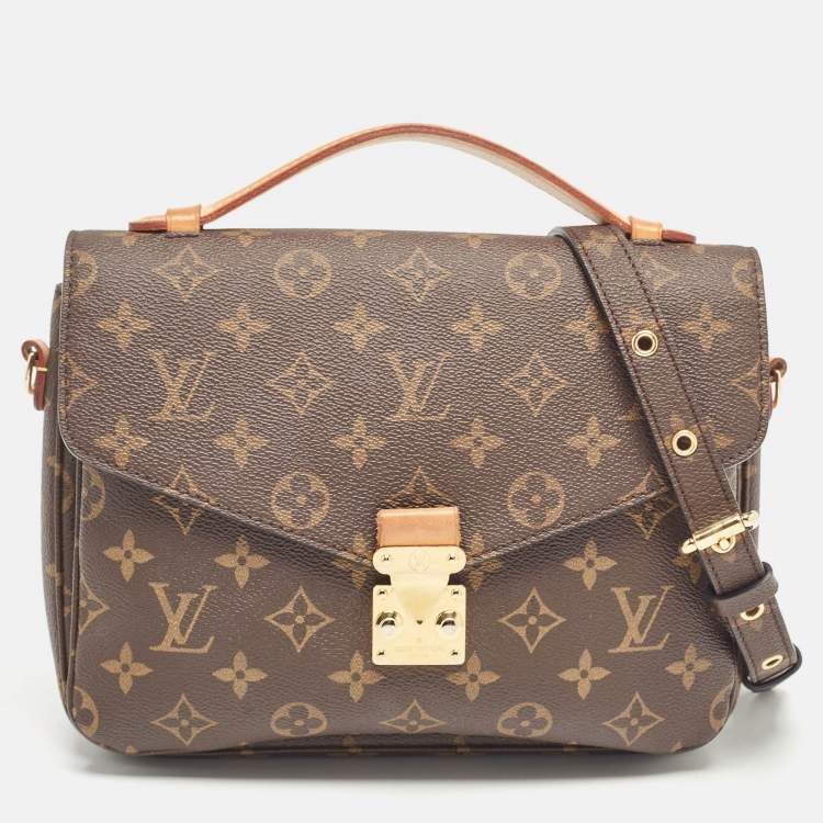 Pre Owned Louis Vuitton Monogram Canvas Pochette Metis Bag