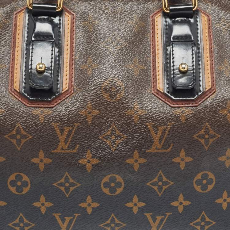Pre Owned Louis Vuitton Noir Monogram Limited Edition Mirage Speedy 30 Bag