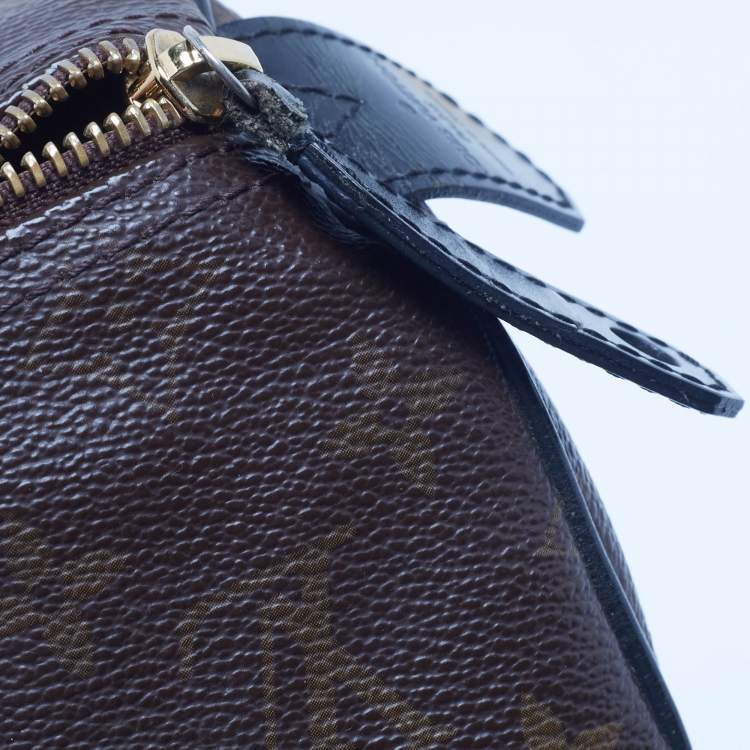 Pre Owned Louis Vuitton Noir Monogram Limited Edition Mirage Speedy 30 Bag