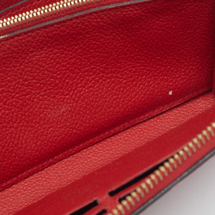Pre Owned Louis Vuitton Cherry Monogram Empreinte Leather Clemence Wallet