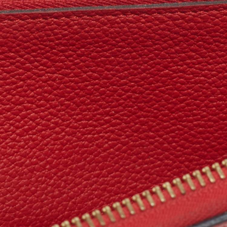Pre Owned Louis Vuitton Cherry Monogram Empreinte Leather Clemence Wallet
