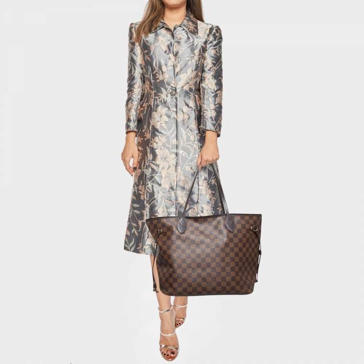 Pre Owned Louis Vuitton Damier Ebene Canvas Neverfull MM NM Bag