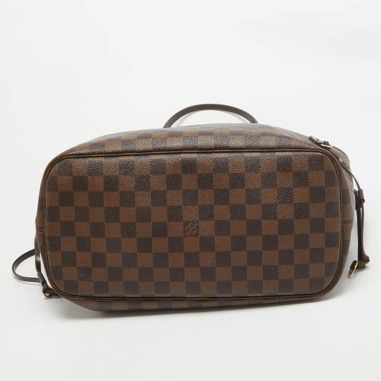 Pre Owned Louis Vuitton Damier Ebene Canvas Neverfull MM NM Bag