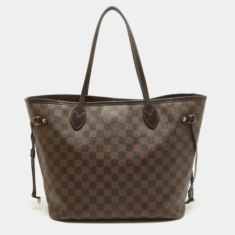 Pre Owned Louis Vuitton Damier Ebene Canvas Neverfull MM NM Bag