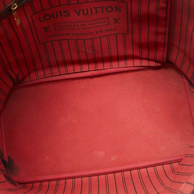 Pre Owned Louis Vuitton Damier Ebene Canvas Neverfull MM NM Bag