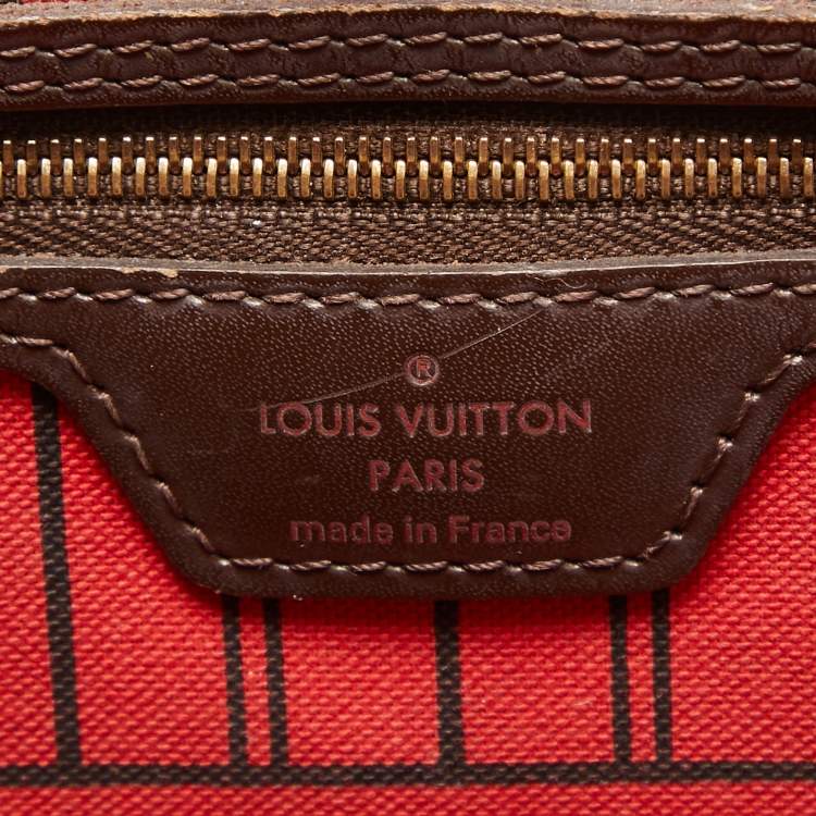 Pre Owned Louis Vuitton Damier Ebene Canvas Neverfull MM NM Bag