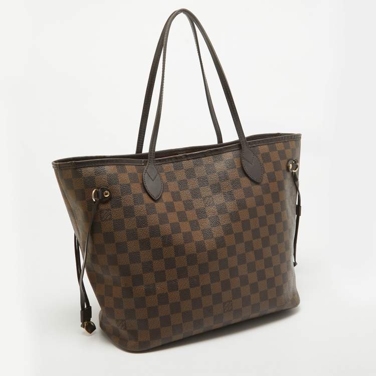 Pre Owned Louis Vuitton Damier Ebene Canvas Neverfull MM NM Bag