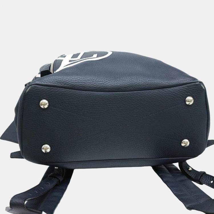 Pre Owned Louis Vuitton Dark Navy Blue Leather Armand Backpack