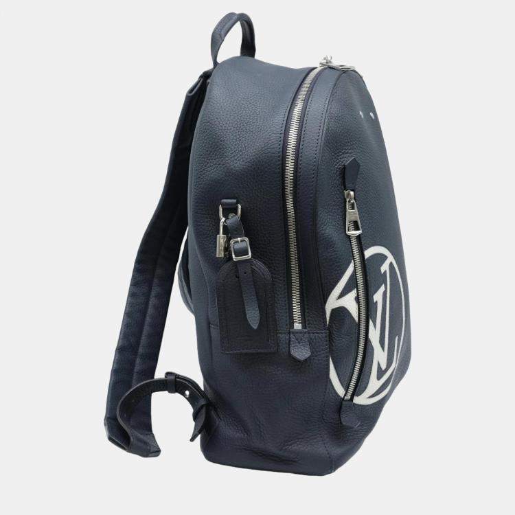 Pre Owned Louis Vuitton Dark Navy Blue Leather Armand Backpack